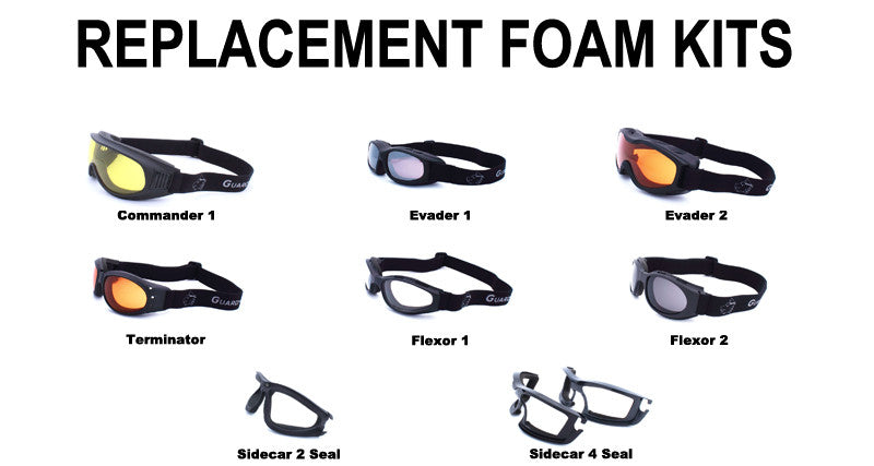 swedish goggles - spare part kit Replacement Foam Kits – Guard-Dogs, Aggressive Eyewear